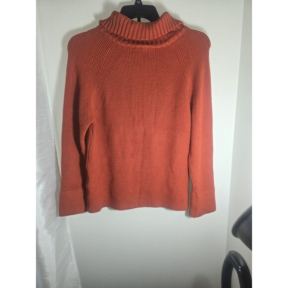 BTFBM Rust Orange Half Zip Ribbed Sweater Women’s Size Sm NWT Collared Knit Fall - Picture 4 of 15